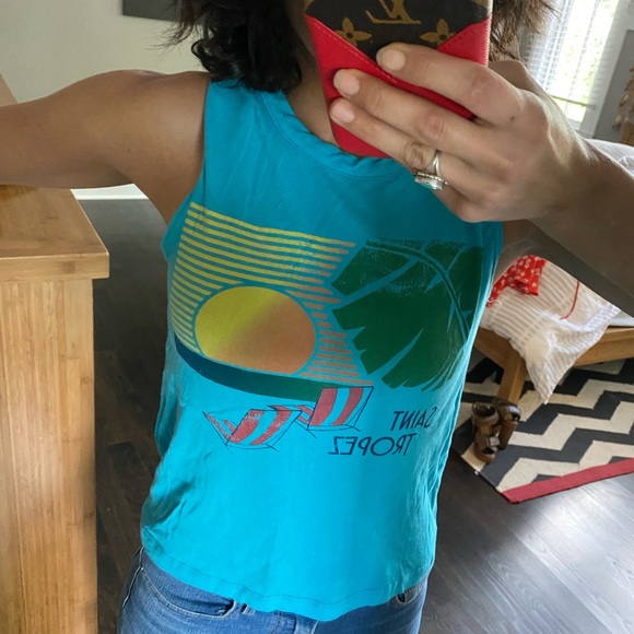 Chaser Blue Graphic St Tropez Tank XS - Picture 4 of 14